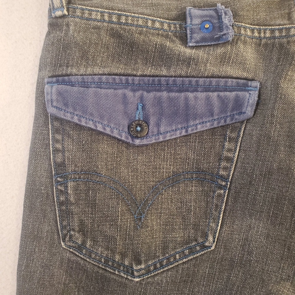 Stussy x Levis Black Denim Jeans Mens 30x28 SS505 Faded Streetwear Straight Leg - Picture 11 of 16